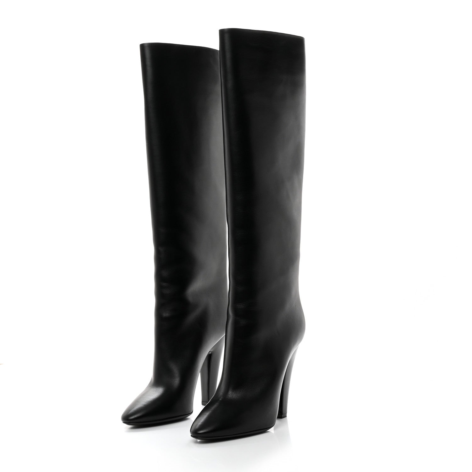 Saint Laurent Vanity Softy Calfskin 68 Tube 110 Boots 39.5 Black 3 of 9