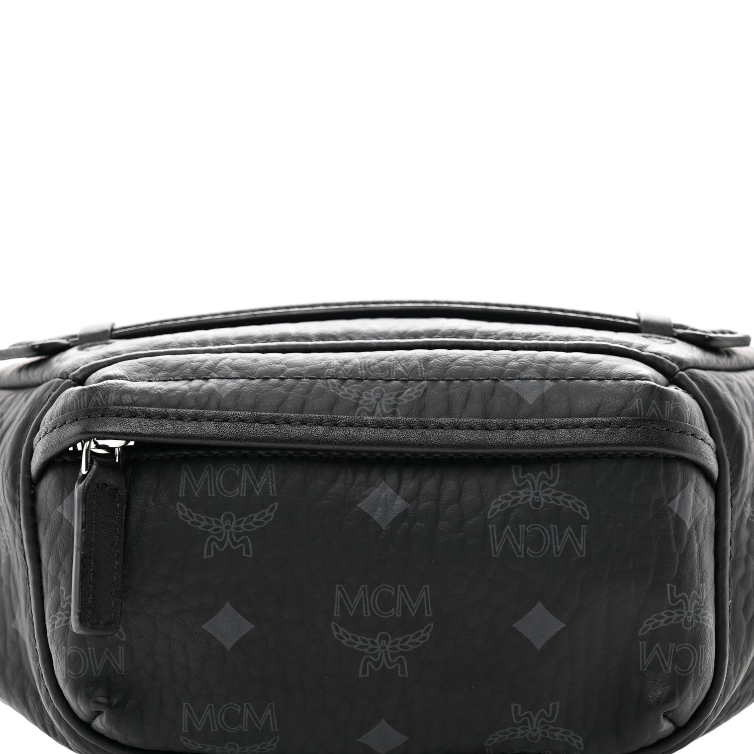 MCM Visetos Small Belt Bag Black 7 of 9