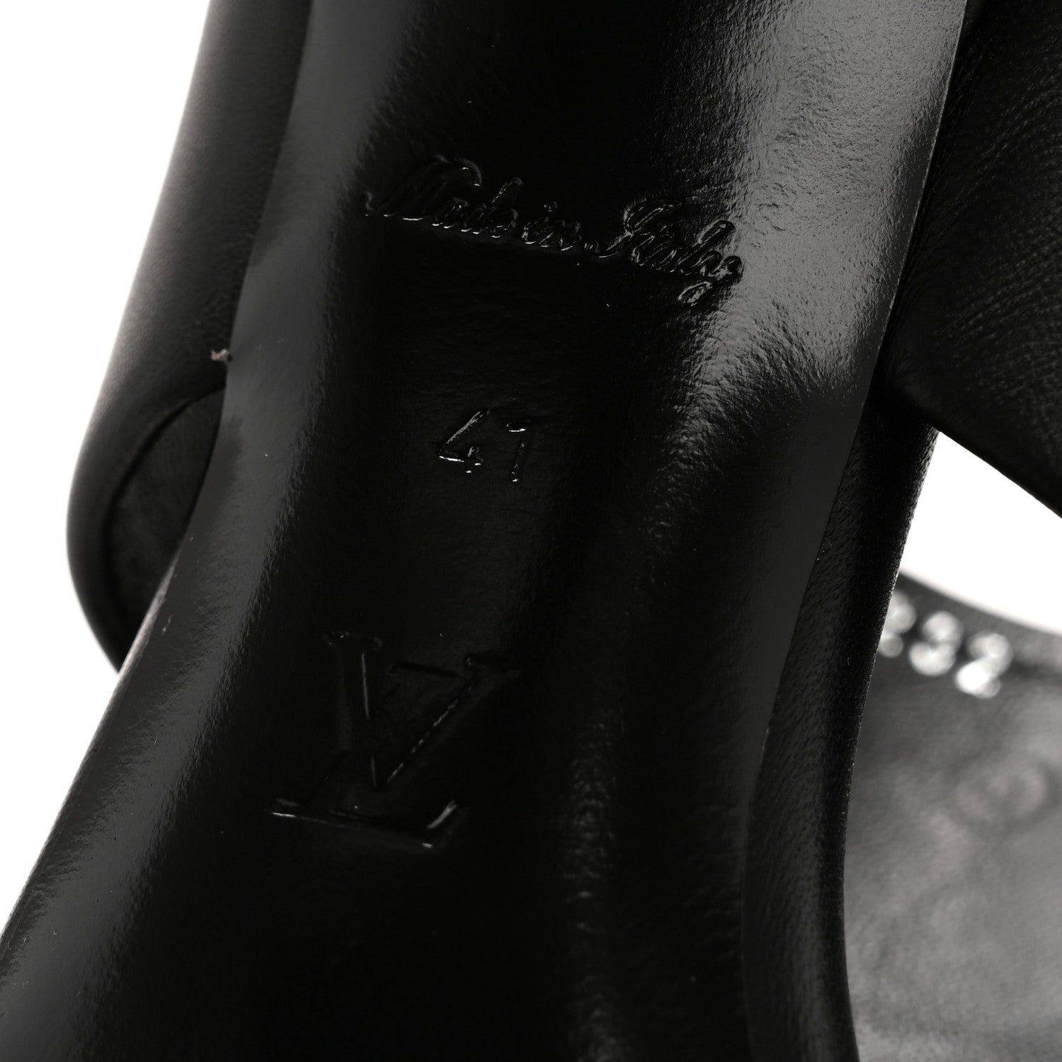 Louis Vuitton Lambskin Drapy Heel Mules 41 Black 7 of 11