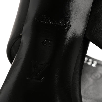 Louis Vuitton Lambskin Drapy Heel Mules 41 Black 7 of 11