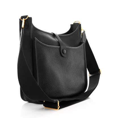 Hermes Taurillon Clemence Evelyne III PM Black 3 of 11