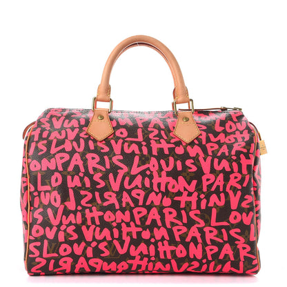 Louis Vuitton Monogram Graffiti Speedy 30 Fuchsia 1 of 12