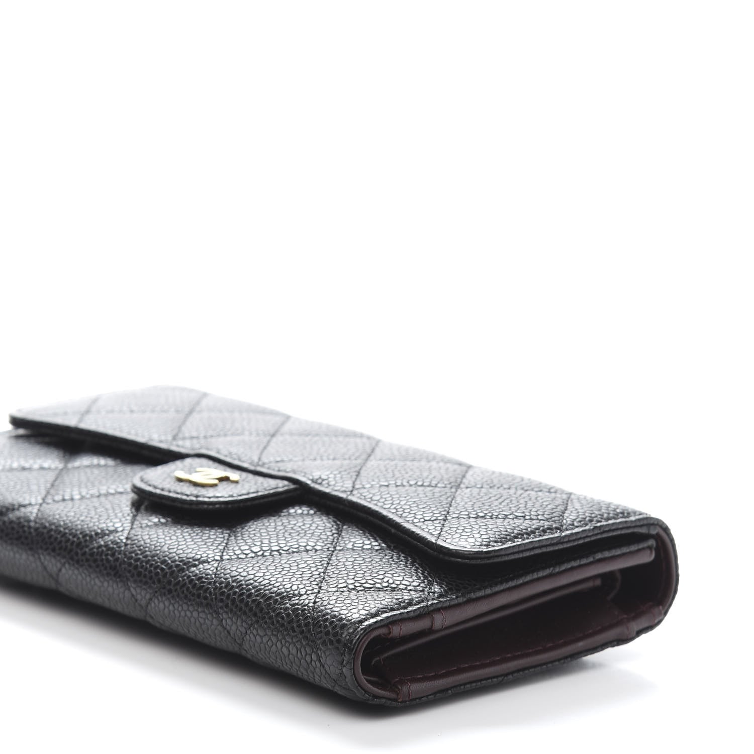 Chanel Caviar Quilted Long Flap Wallet Black 12 of 13