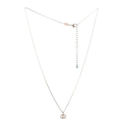 Gucci 18K Yellow Gold Blue Topaz Running G Pendant Necklace 3 of 6