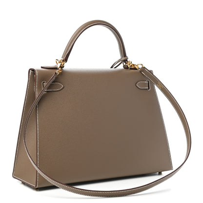 Hermes Epsom Kelly Sellier 32 Etoupe 3 of 10