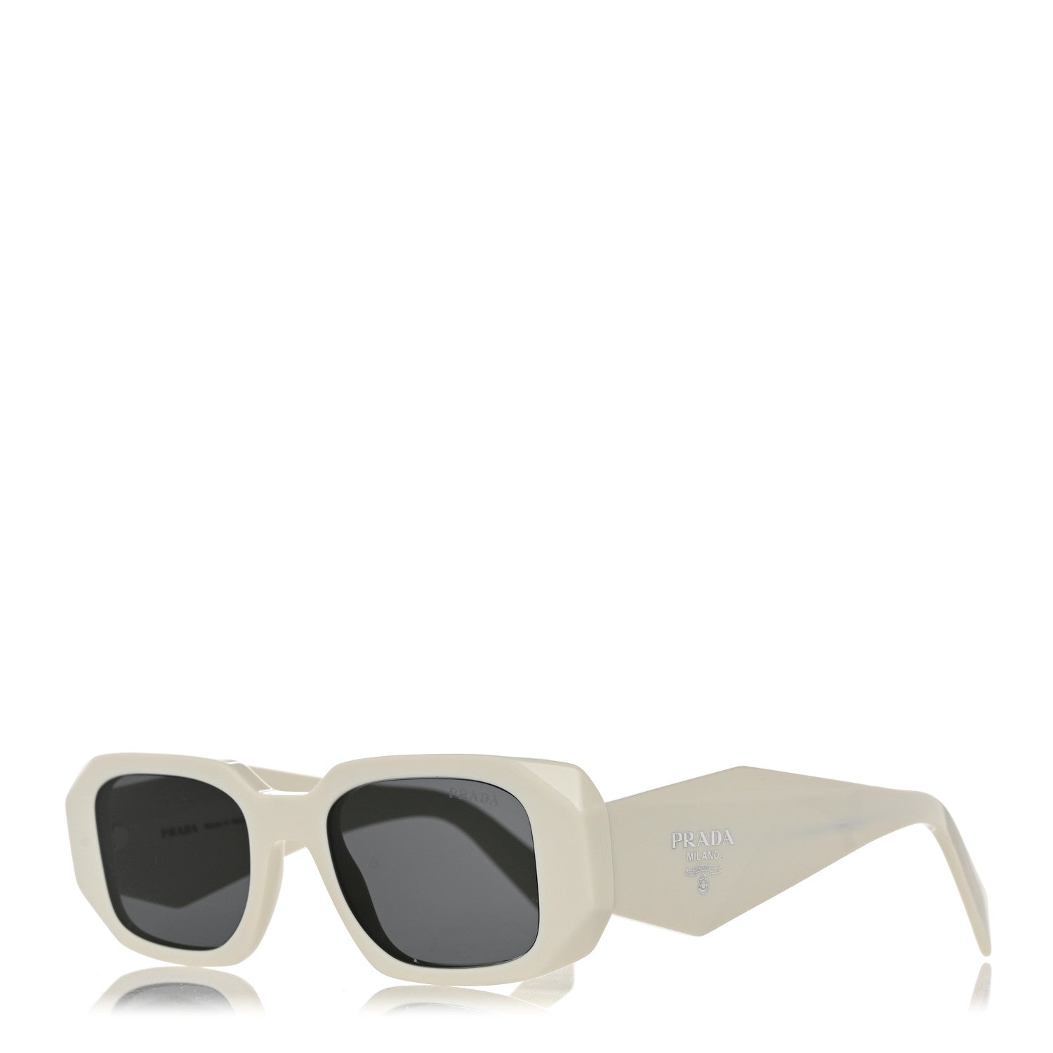 Prada Acetate Symbole Sunglasses SPR 17W White 1 of 8