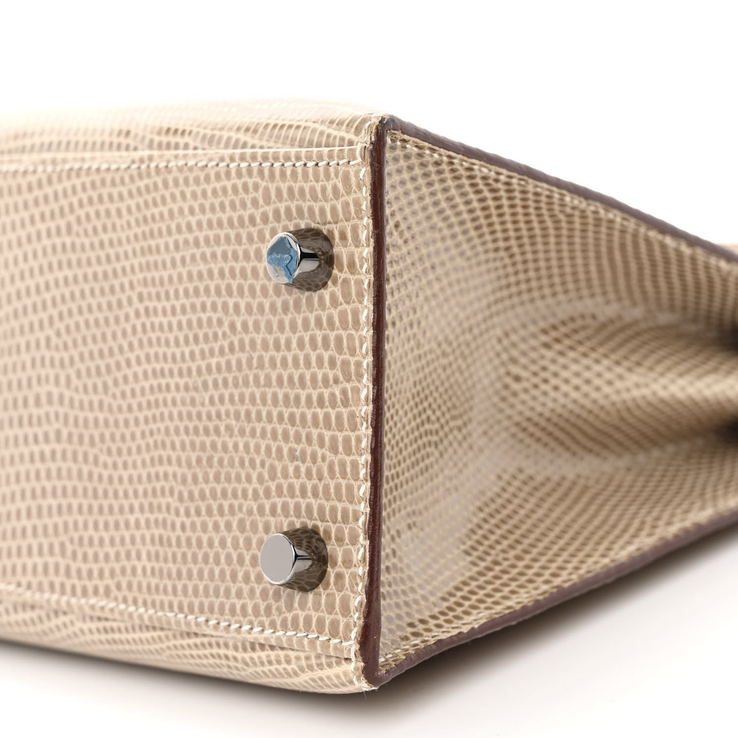 Hermes Lizard Niloticus Kelly Sellier 25 Ficelle 10 of 14
