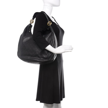 Gucci Guccissima Large GG Twins Hobo Black 2 of 10