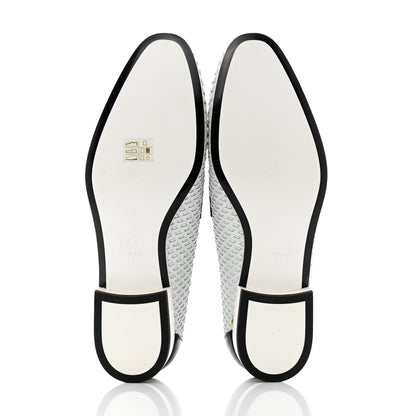 Chanel Lambskin Calfskin Braided Mens Mocassin Loafers 44 White Black 5 of 10