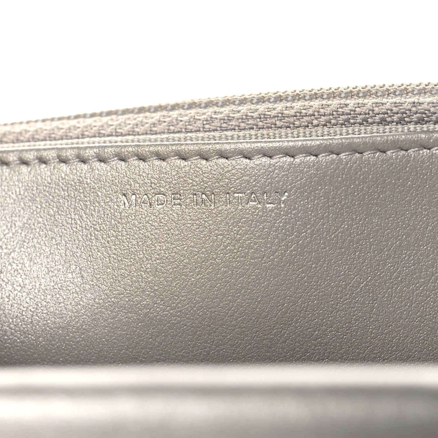 Chanel Metallic Crumpled Calfskin Quilted Flap Charm Wallet On Chain WOC Silver 7 of 12