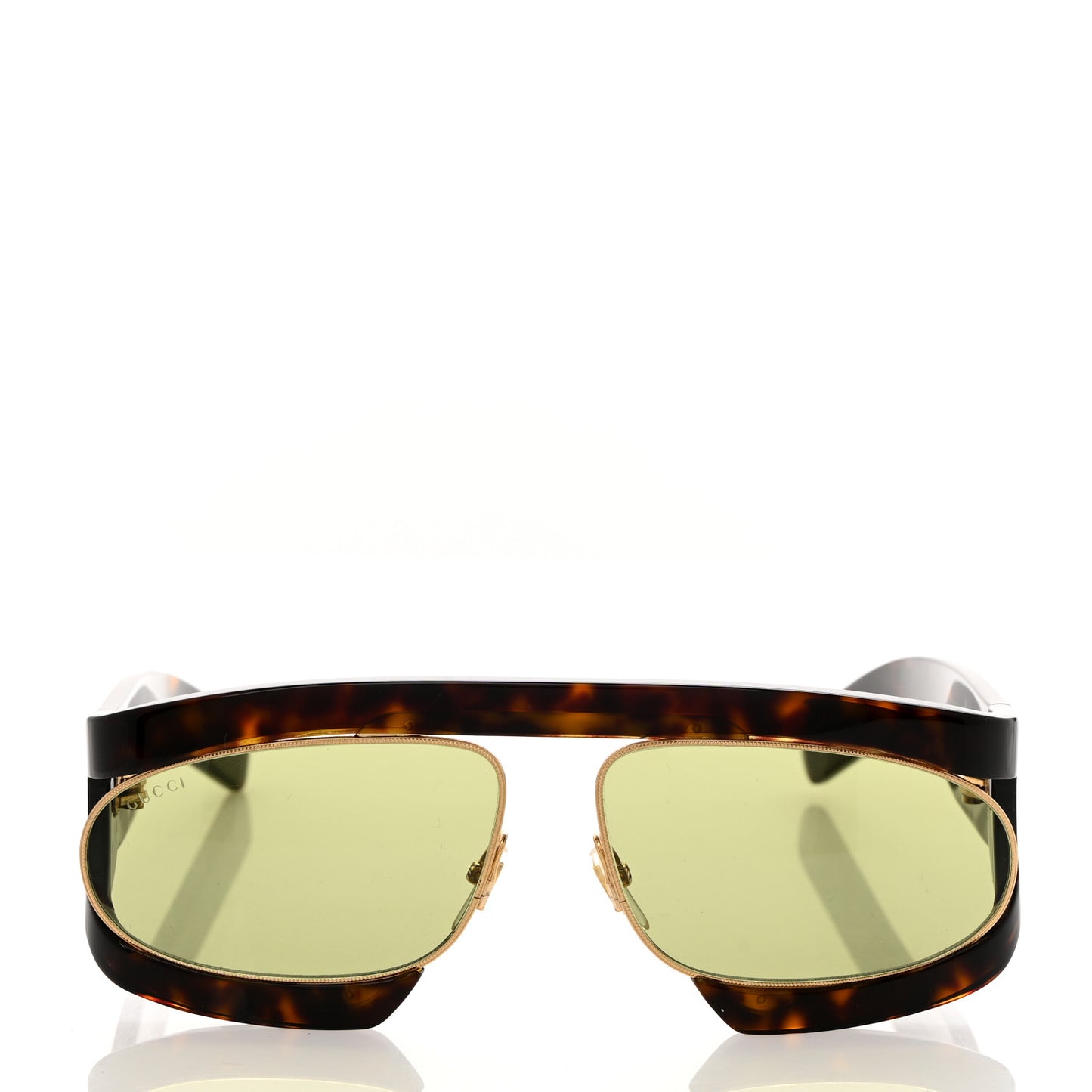 Oval Sunglasses GG0233S Tortoiseshell Gold