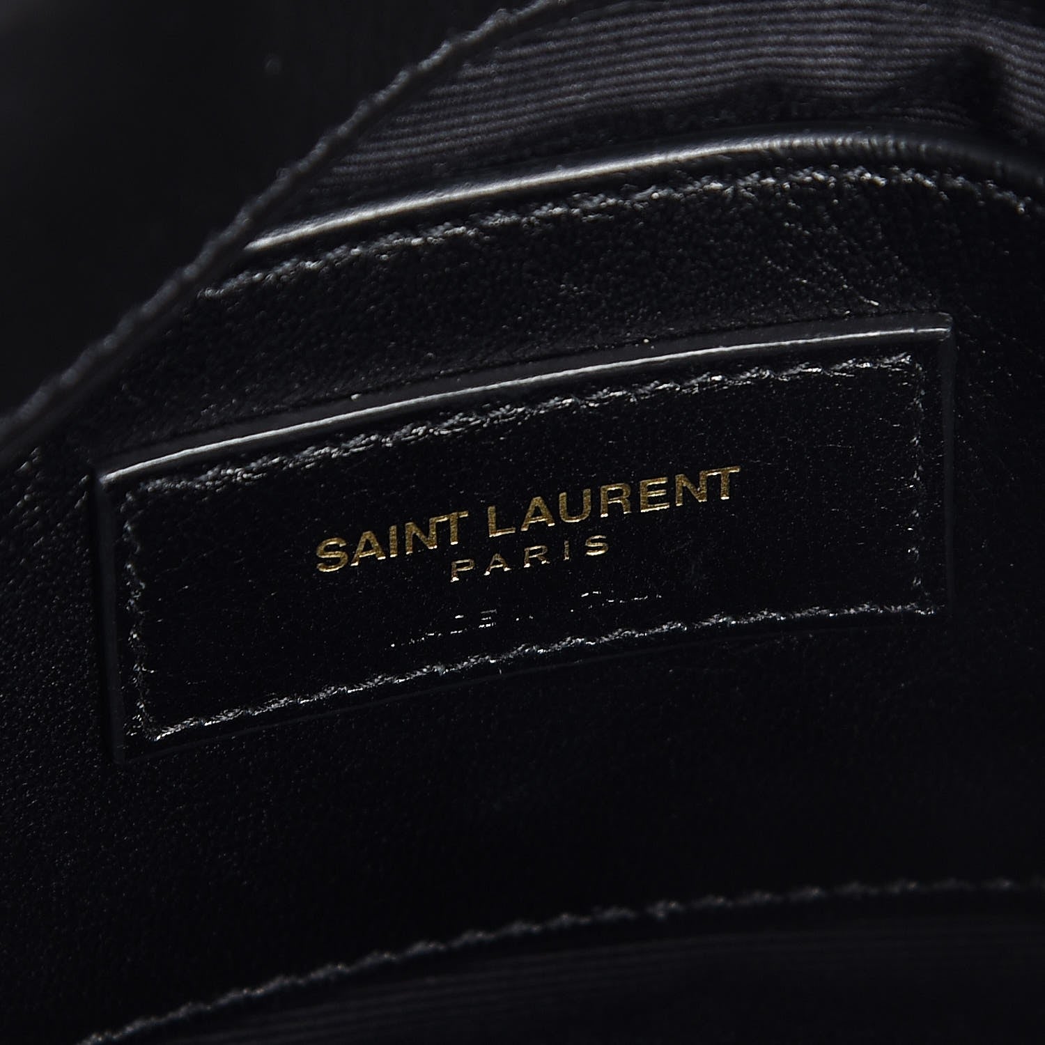 Saint Laurent Cracked Shiny Calfskin Matelasse Chevron Monogram Medium College Bag Black 8 of 14