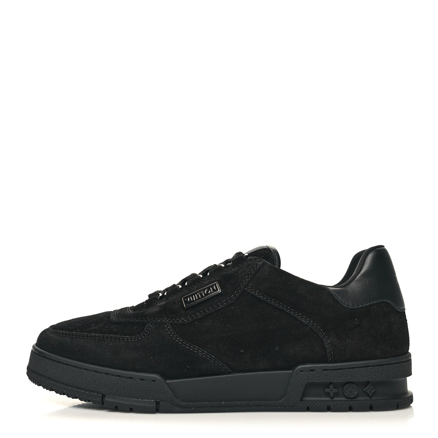 Suede Mens LV Trainer Sneakers 8.5 Black