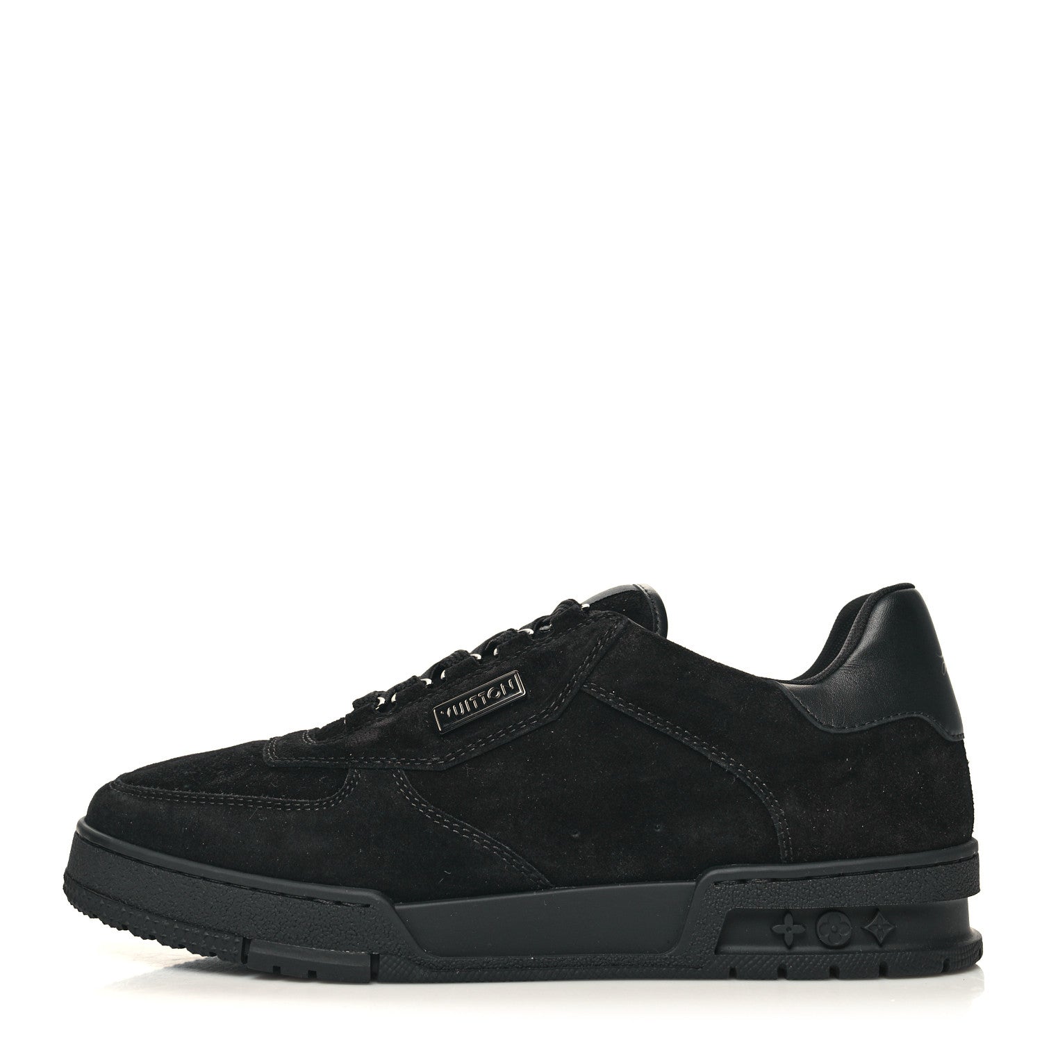 Louis Vuitton Suede Mens LV Trainer Sneakers 8.5 Black 1 of 8