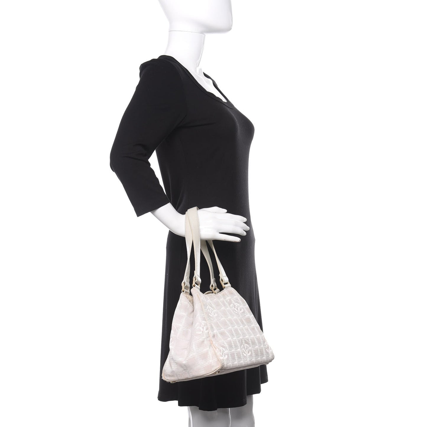 Nylon Travel Shoulder Bag White