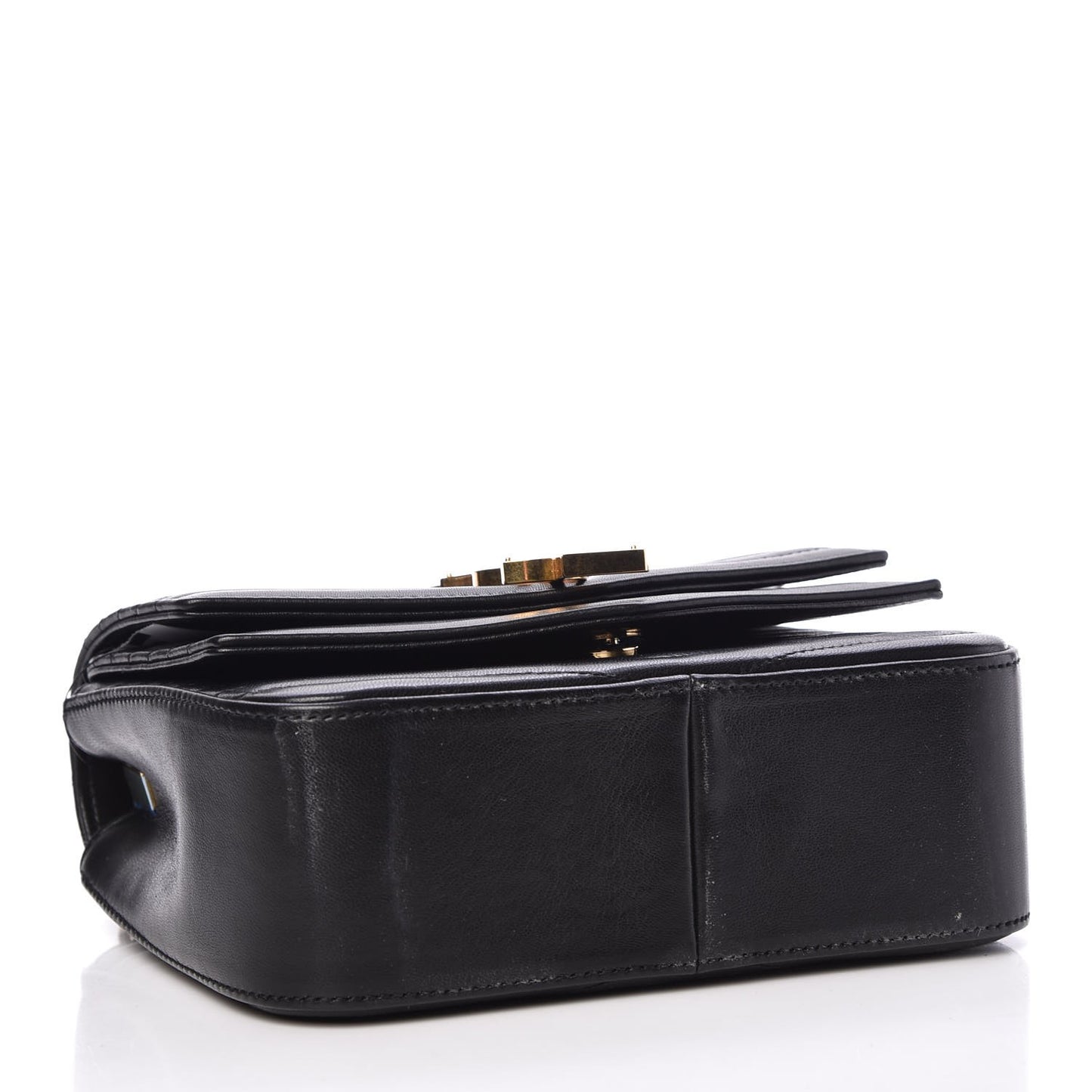 Lambskin Matelasse Chevron Monogram Small Sulpice Bag Black