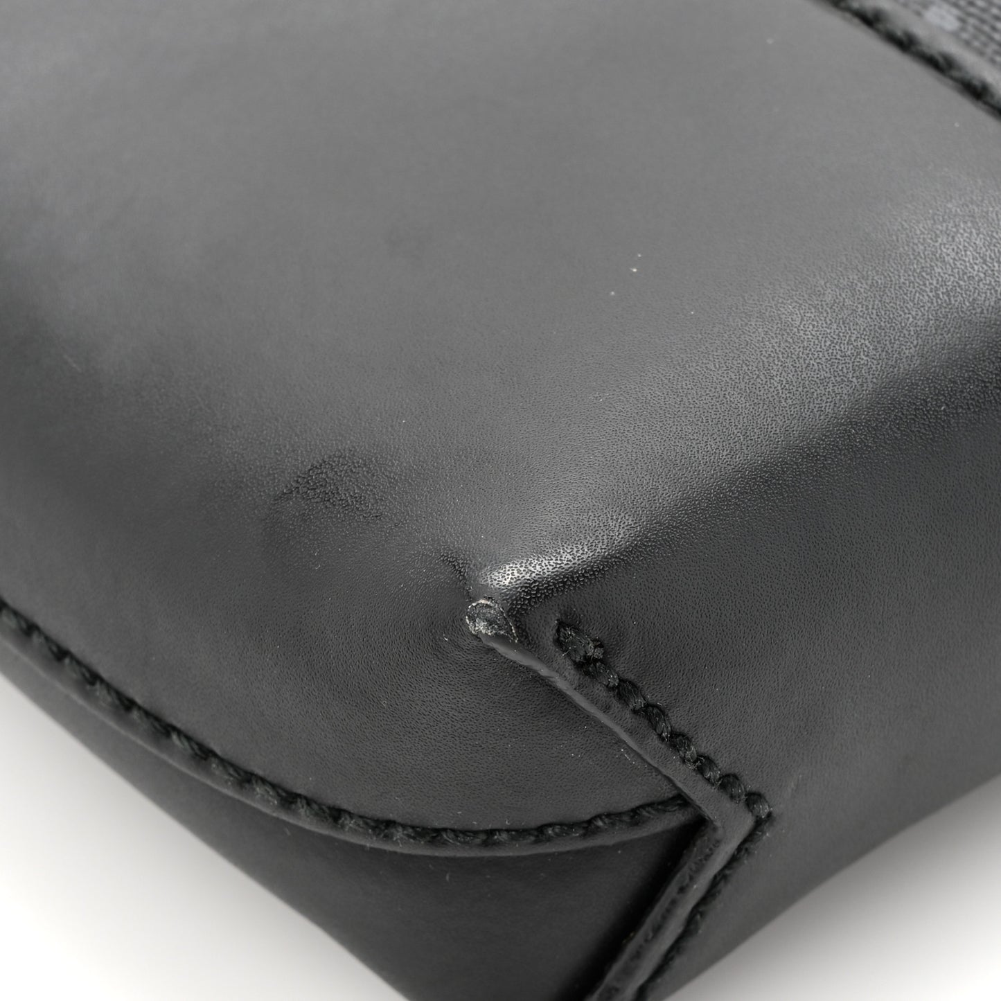 Soft GG Supreme Monogram Appia Calfskin Web East West Messenger Bag Black Grey