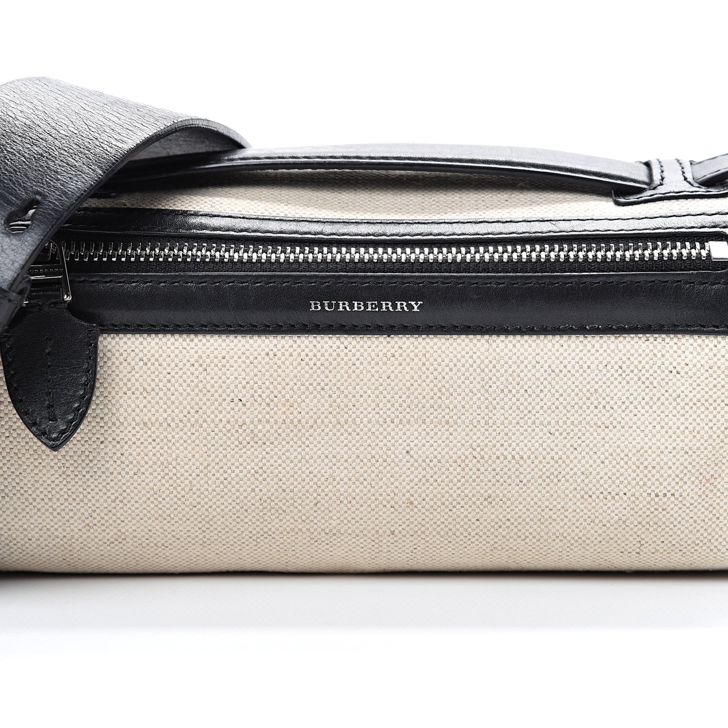 Calfskin Linen The Barrel Bag Black