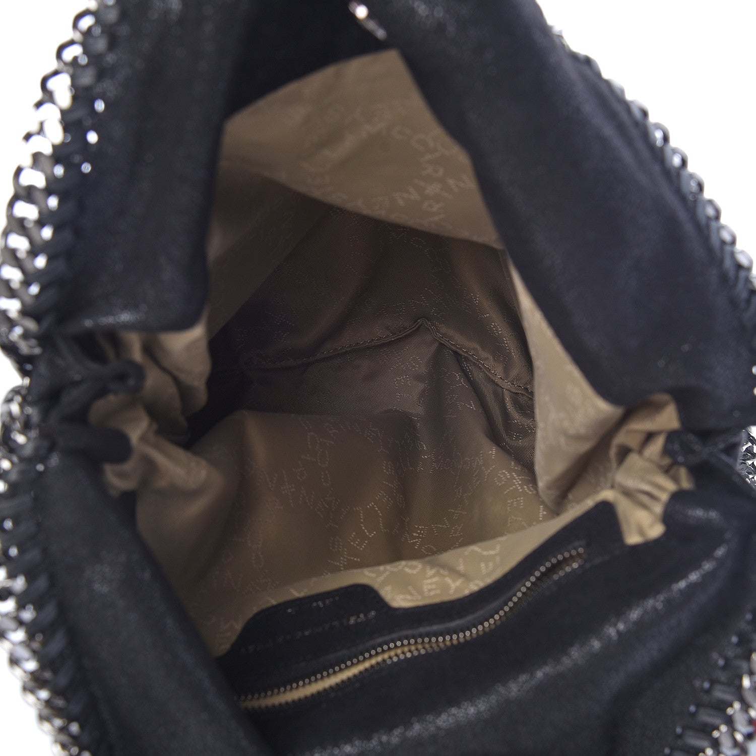 Stella McCartney Shaggy Deer Small Falabella Fold Over Tote Black 6 of 10
