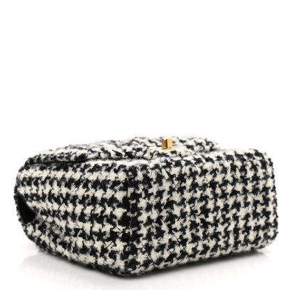 Chanel Tweed Houndstooth Mini Square Flap Black White 3 of 10