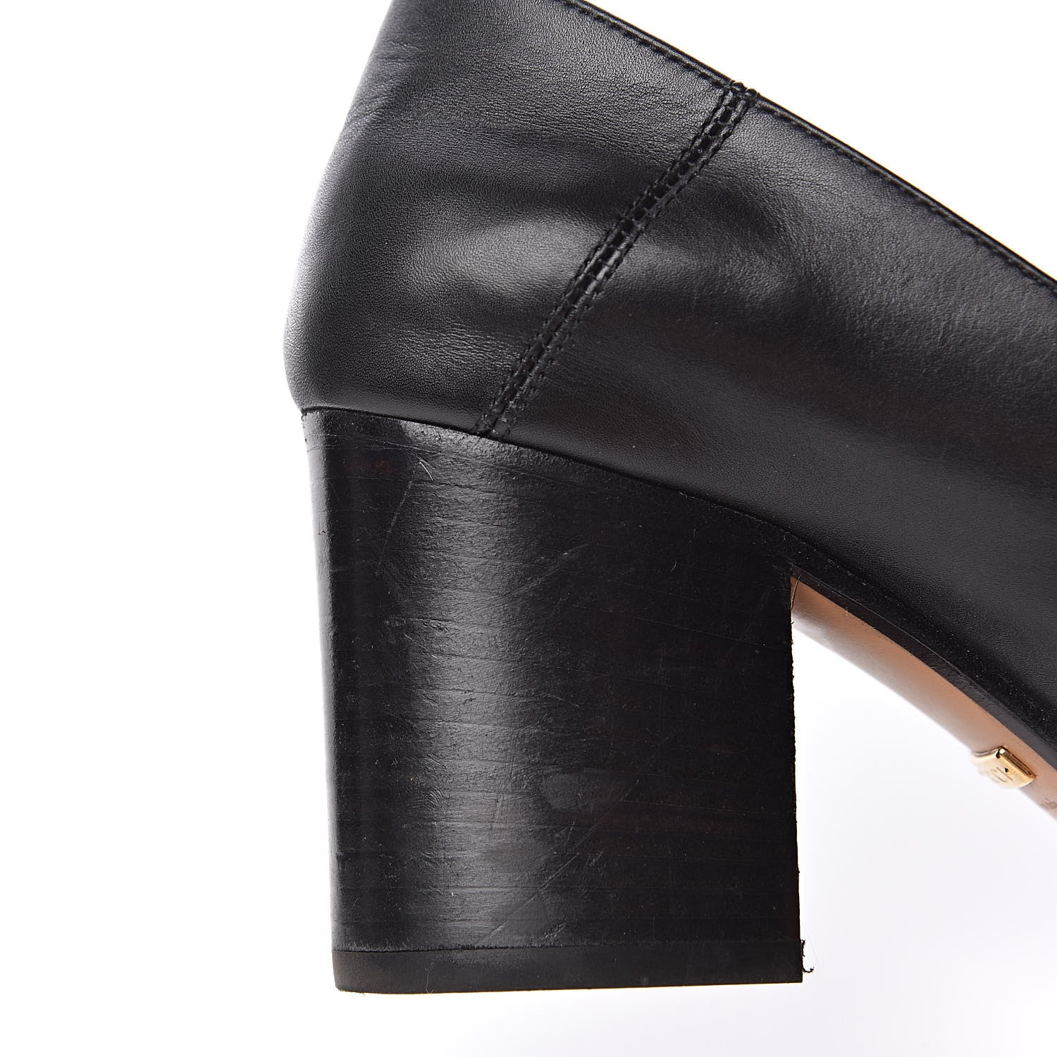Gucci Calfskin Web Peyton Loafer Pumps 35 Black 9 of 12