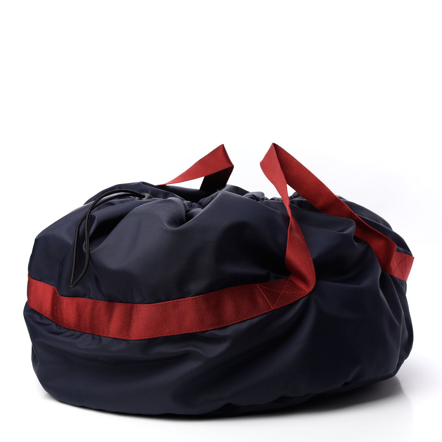 Textured Sport Nylon Logo Embroidered M Wheel Gym Bag Bleu Navy Rouge