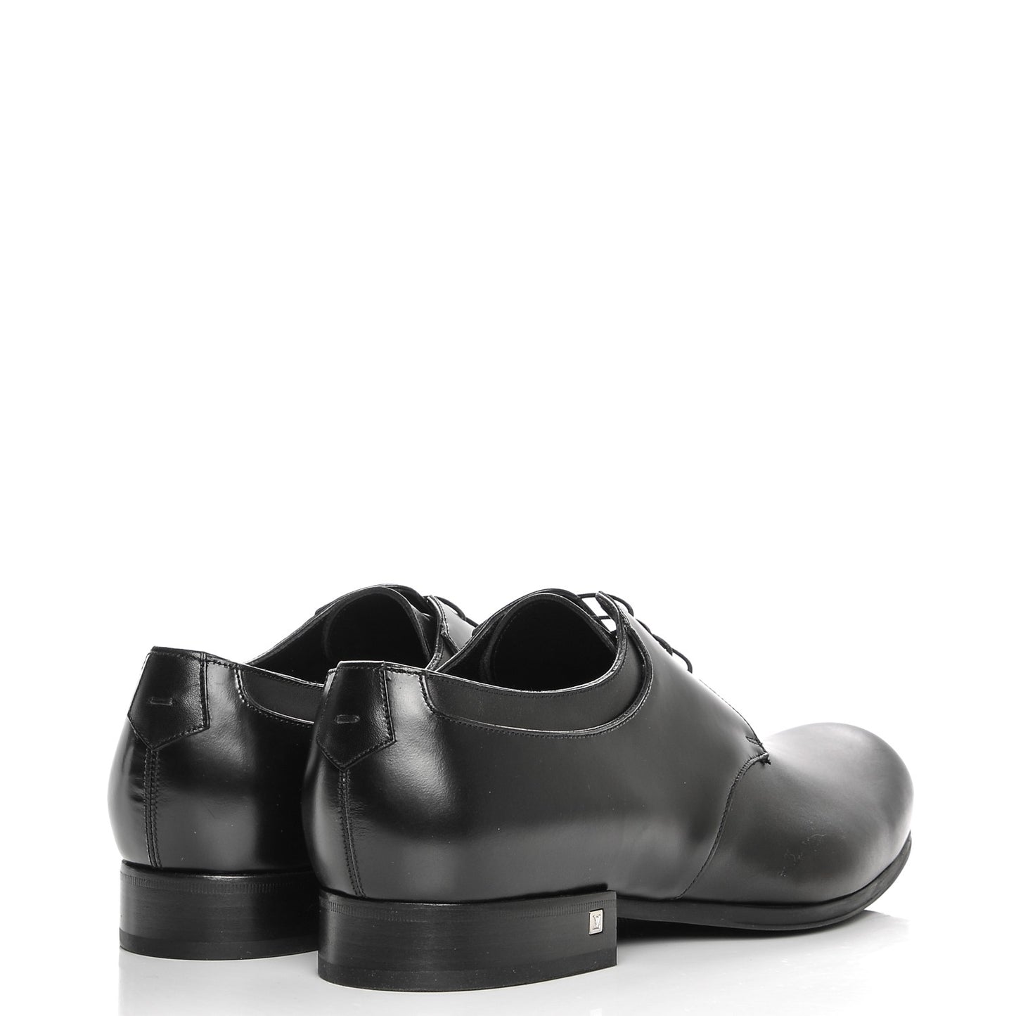 Lambskin Derby Lace Up Shoes 8 Black