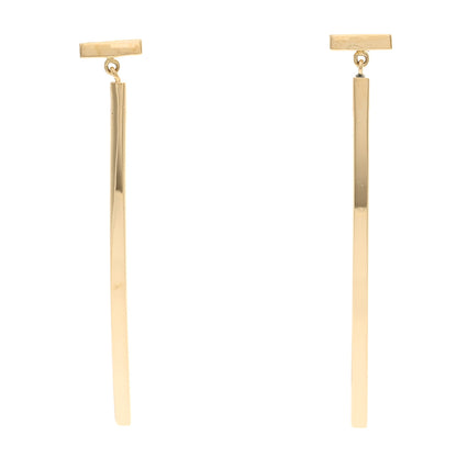 Tiffany 18K Yellow Gold T Bar Earrings 1 of 4