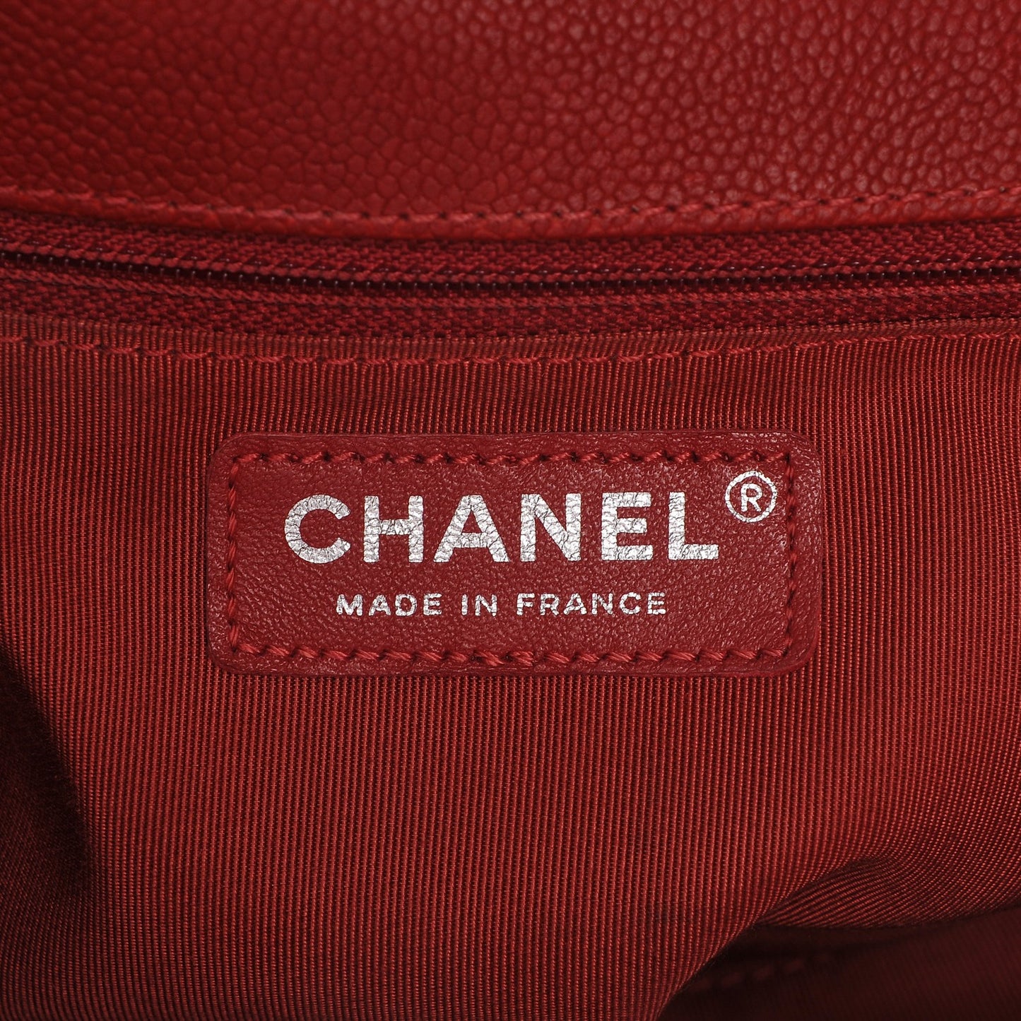Caviar Quilted New Medium Boy Flap Red