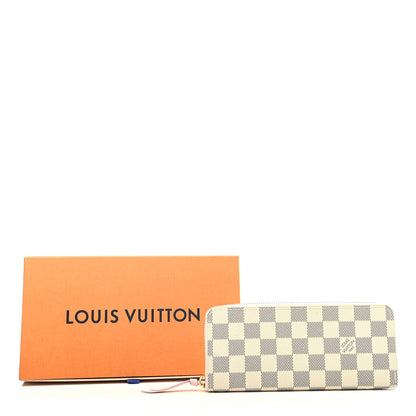 Louis Vuitton Damier Azur Clemence Wallet Rose Ballerine 9 of 9