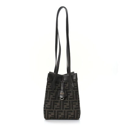 Fendi Fabric Jacquard Vitello Grace FF 1974 Mini Fendi Origami Tobacco Moro Ebano 1 of 13