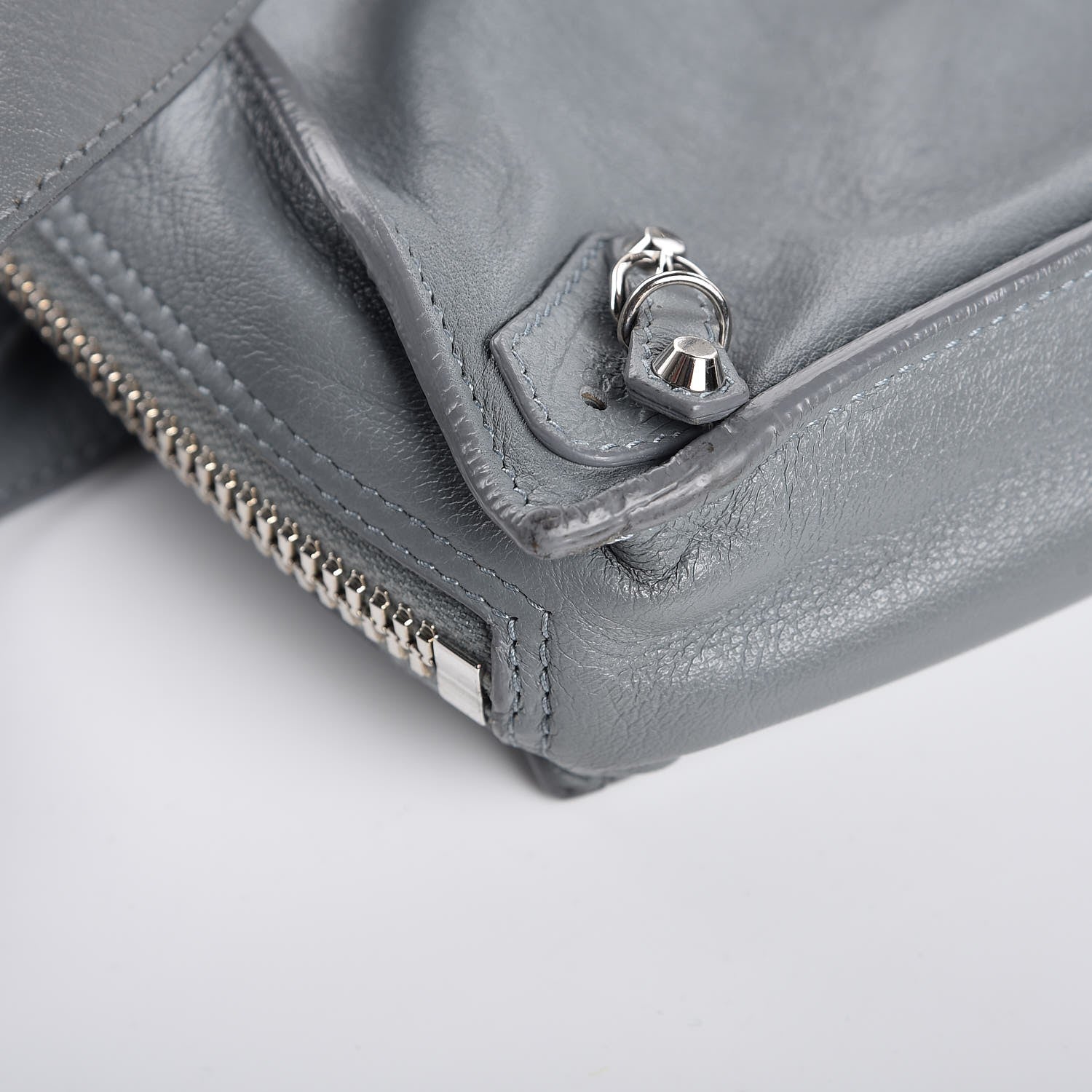 Balenciaga Calfskin Papier Sight Shoulder Bag Grey 10 of 12