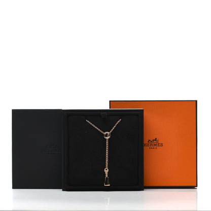 Hermes 18K Rose Gold PM Kelly Clochette Necklace 7 of 7