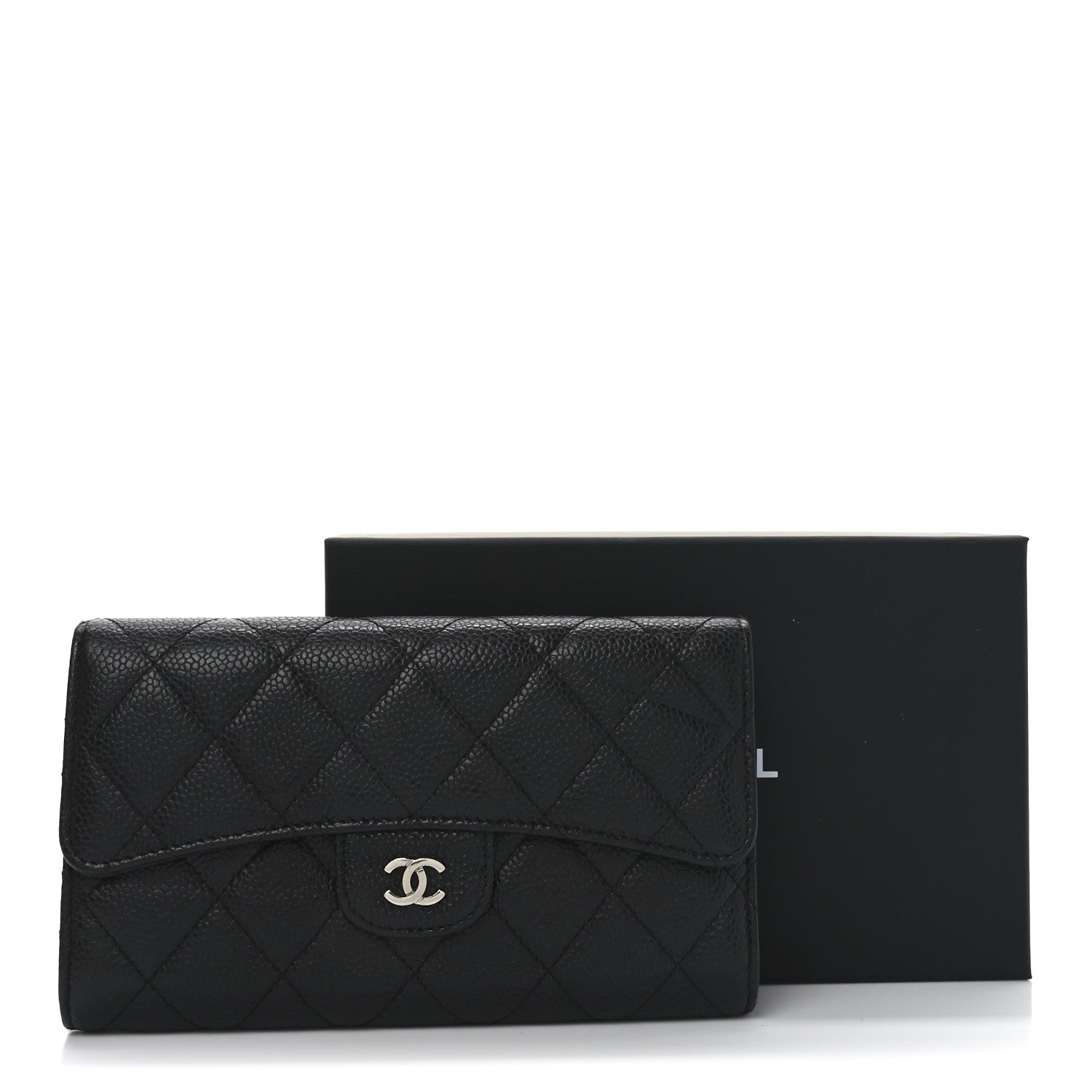 Chanel Caviar Quilted Large Flap Wallet Black 8 of 8