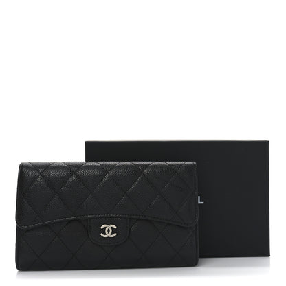 Chanel Caviar Quilted Large Flap Wallet Black 8 of 8