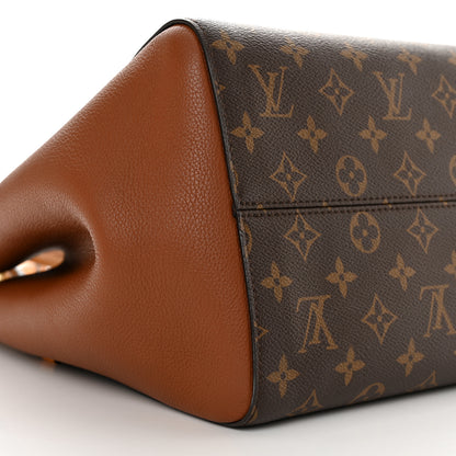 Louis Vuitton Calfskin Monogram Fold Tote MM Camel Sunbeam Cream 11 of 12