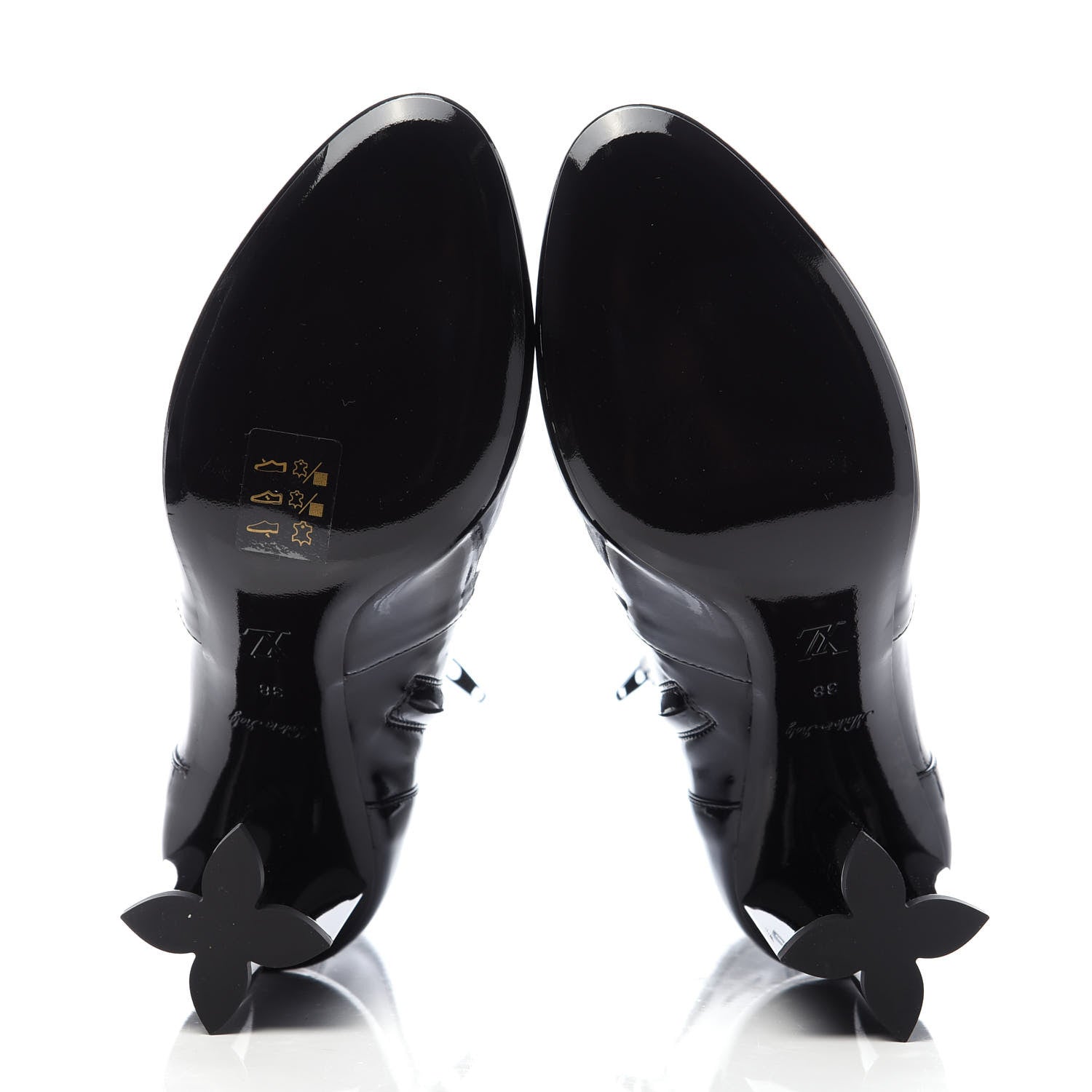 Louis Vuitton Patent Silhouette Ankle Boots 38 Black 6 of 9