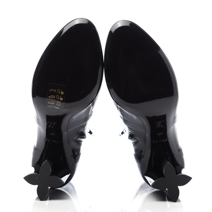 Louis Vuitton Patent Silhouette Ankle Boots 38 Black 6 of 9