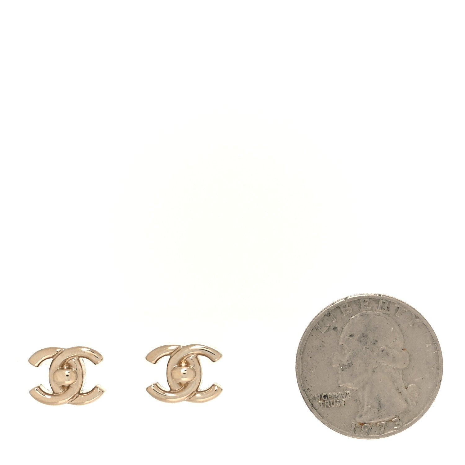 Chanel Metal CC Turnlock Earrings Gold 2 of 5
