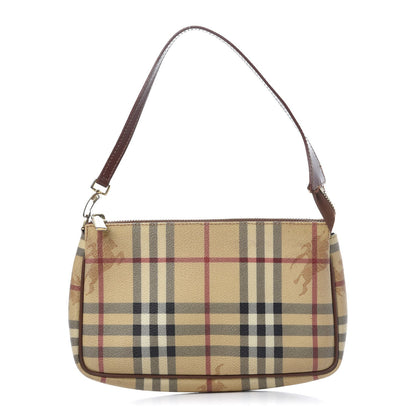 Burberry Haymarket Check Pochette Chocolate 1 of 12