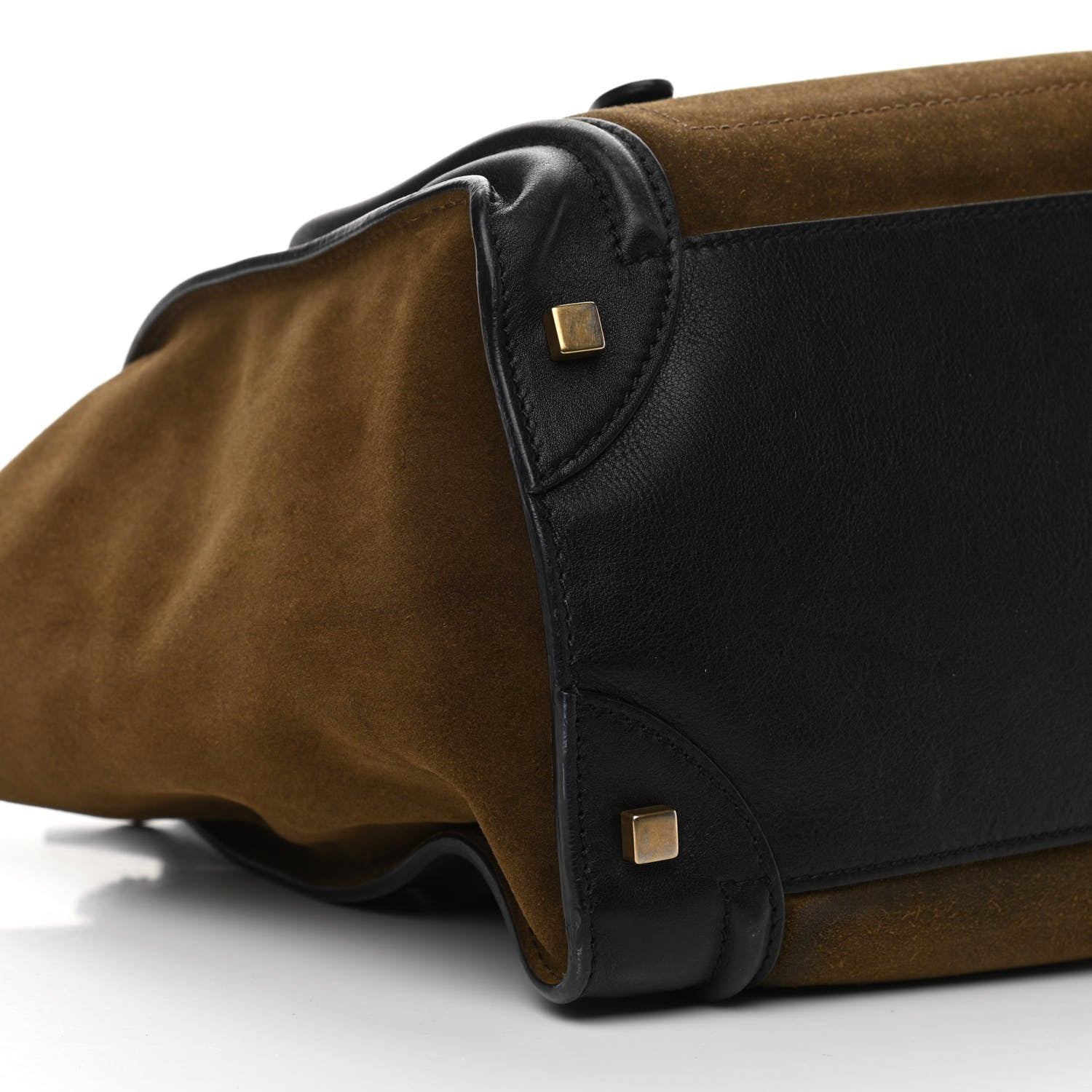 Celine Suede Smooth Calfskin Mini Luggage Olive 9 of 13