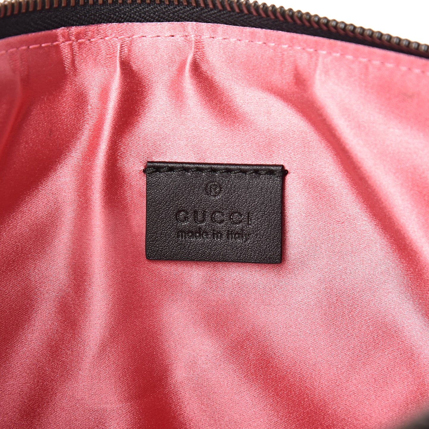 Velvet Matelasse GG Marmont Zip Pouch Black