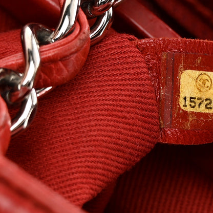 Chanel Glazed Calfskin Quilted Medium Just Mademoiselle Bowling Bag Red 7 of 13