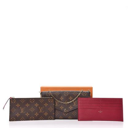 Louis Vuitton Monogram Pochette Felicie Chain Wallet Fuchsia 12 of 12