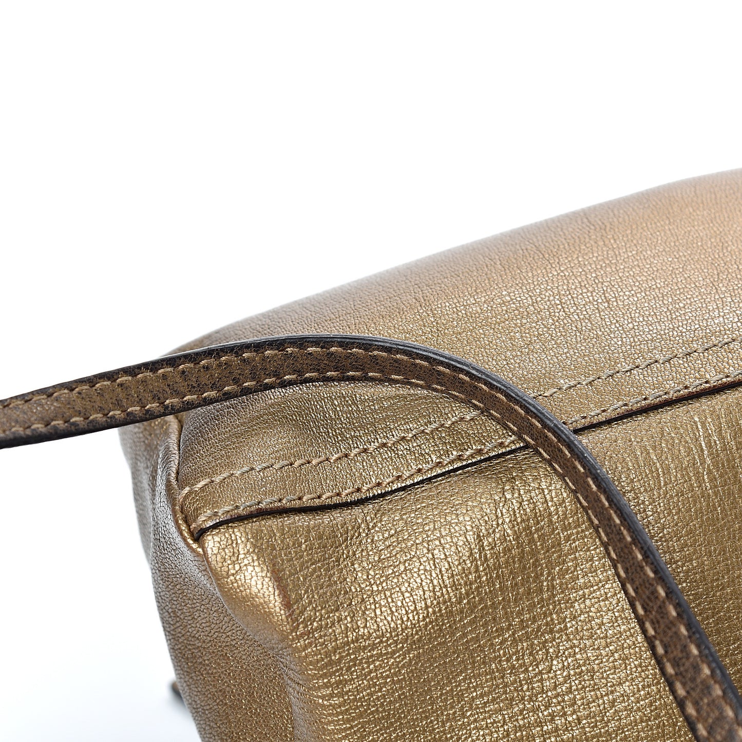 Metallic Sugar Goatskin Mini Pandora Gold