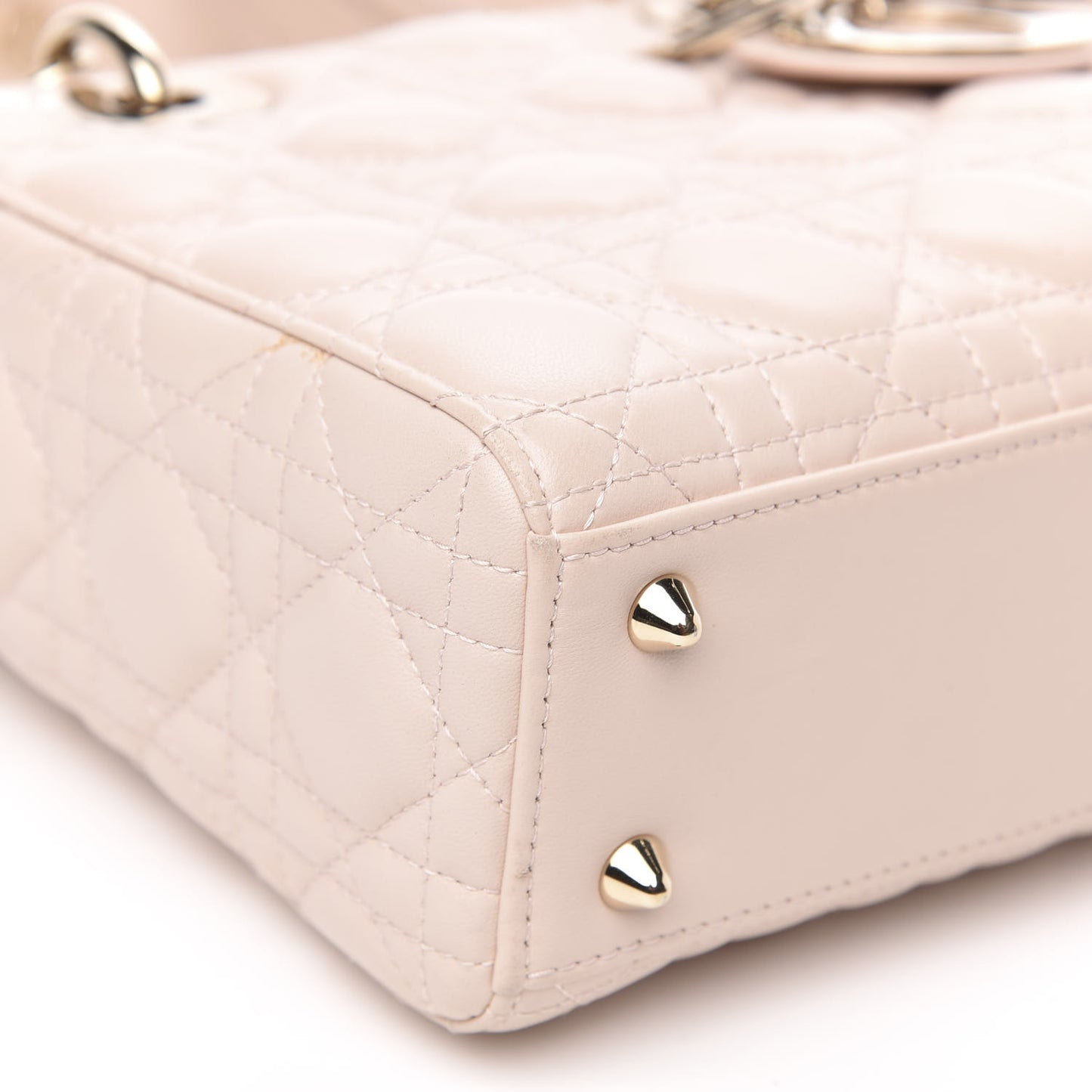 Lambskin Cannage Small Lucky Badges My Lady Dior Pink