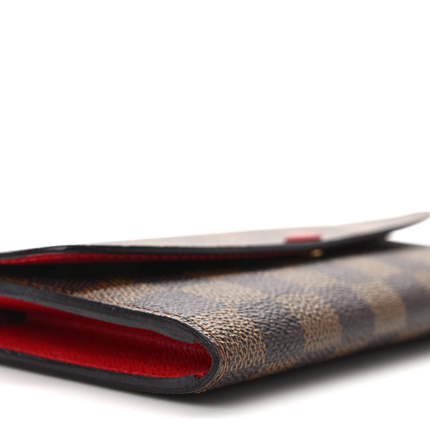 Louis Vuitton Damier Ebene Emilie Wallet Red 7 of 8