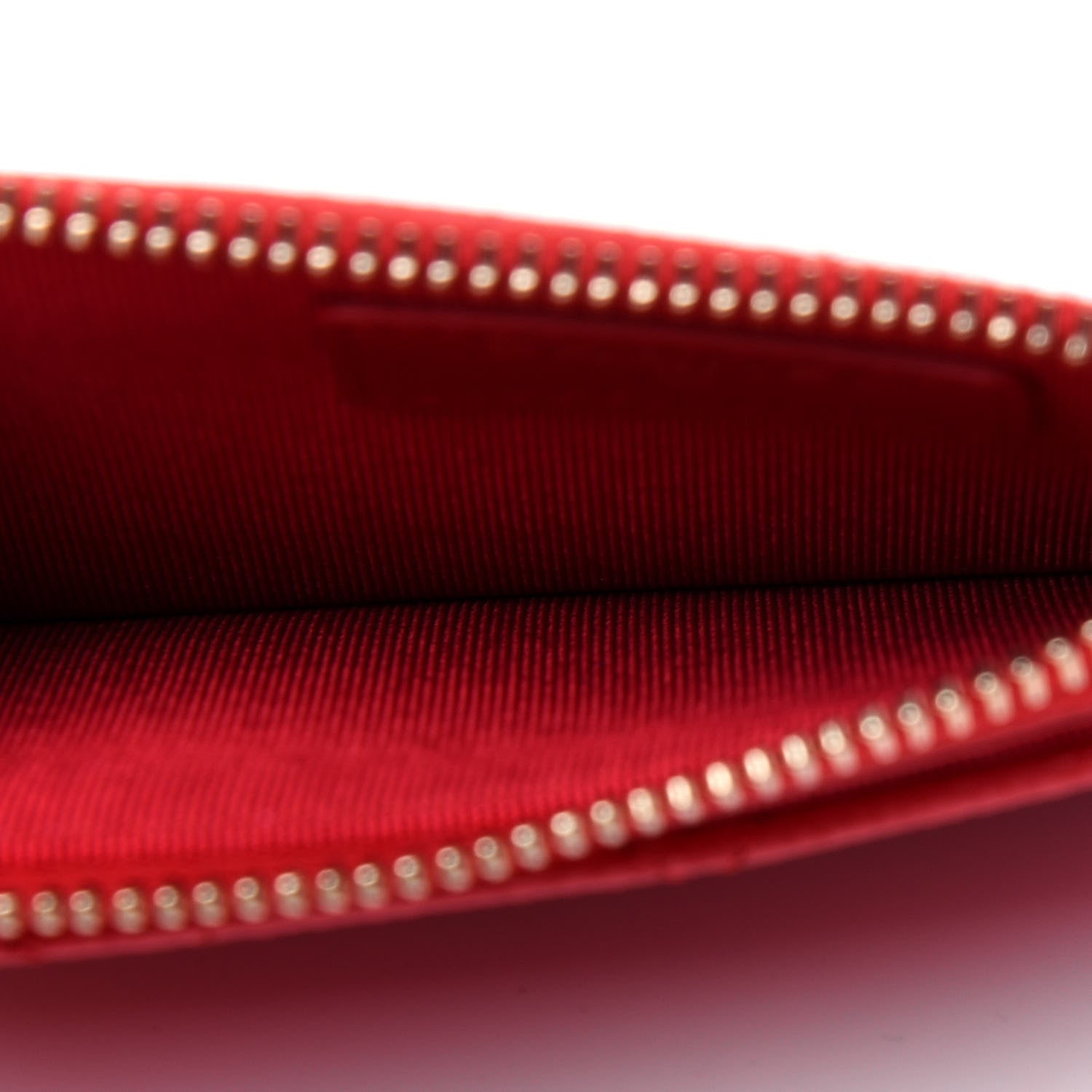 Chanel Caviar Quilted CC Zip Card Holder Red 5 of 11