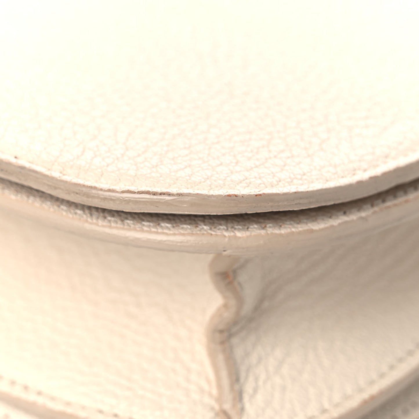 Goatskin Medium Classic Box Flap Bag White