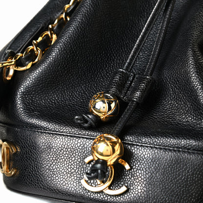 Chanel Caviar CC Drawstring Shoulder Bag Black 6 of 7